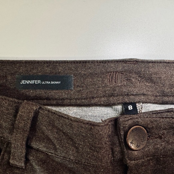 Kut from the Kloth Jennifer Ultra Skinny Pants Brown - Size 8 LIKE NEW - Picture 7 of 16